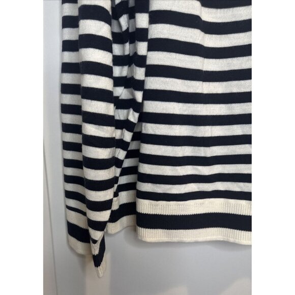 Murano Modern Performance Men’s BLACK IVORY Striped Long Sleeve Sweater Sz XXL - Picture 3 of 11